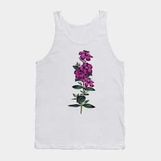 Vintage Flower Illustration Tank Top